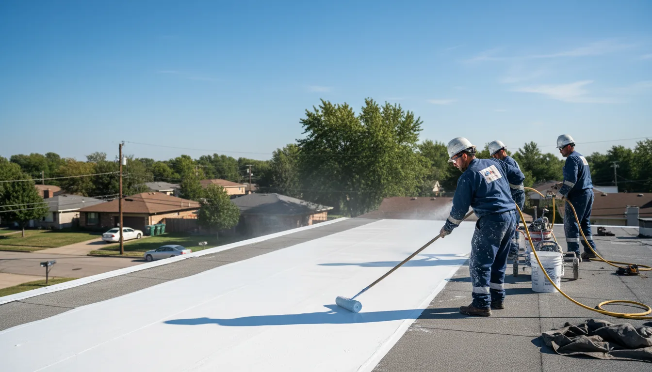 Commercial roof coating in Siloam, GA near me